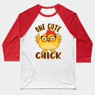 One Cute Chick Kawaii Chicken Baby Baseball T-Shirt